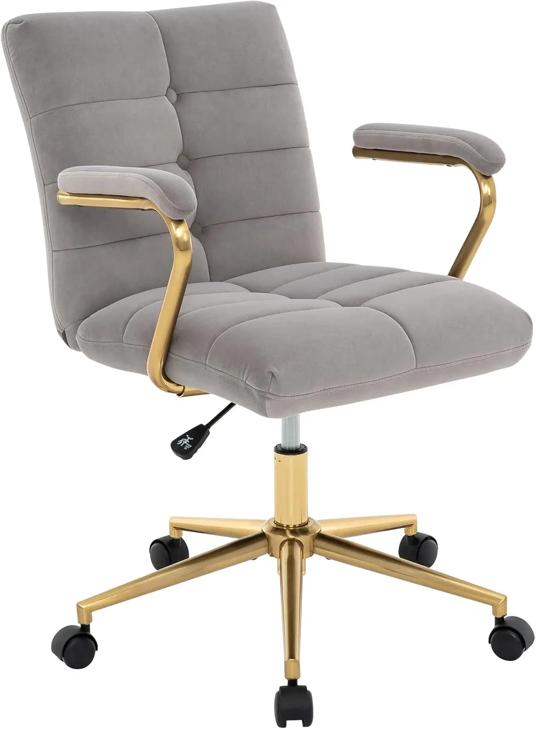 Task Chair Mid Back - Velvet Home Office Desk Chair, Upholstered