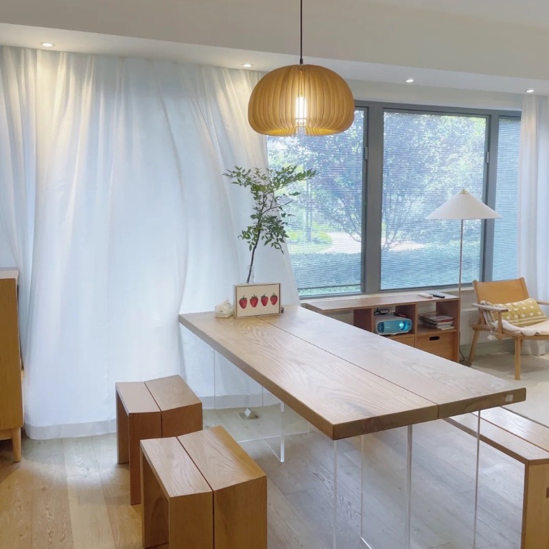 Nordic Solid Wood Acrylic Floa - Office Furniture And Desks recension och pris