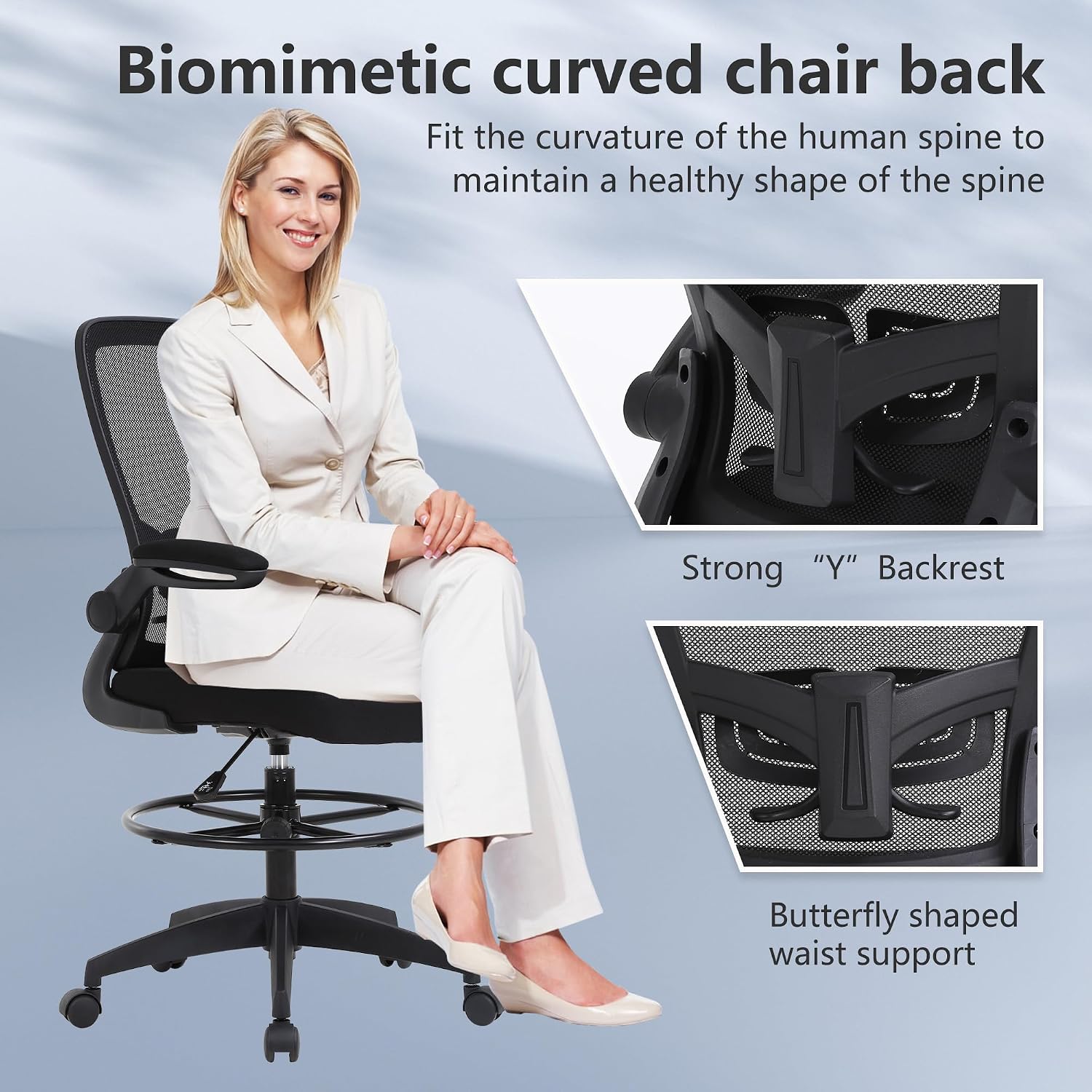 BestOffice Drafting Chair Tall - Task Chair Mid Back recension och pris