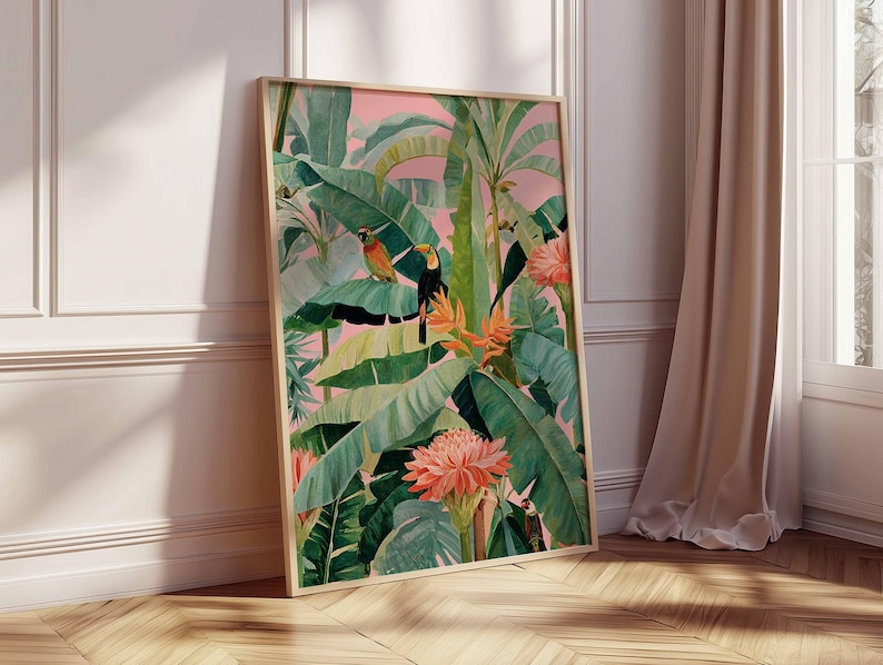 1pc Retro Tropical Canvas Post - Office Furniture Modern recension och pris