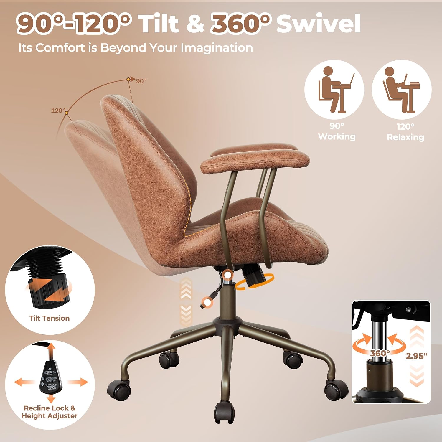 Mid Back Ergonomic Office Chai - Task Chair Mid Back recension och pris