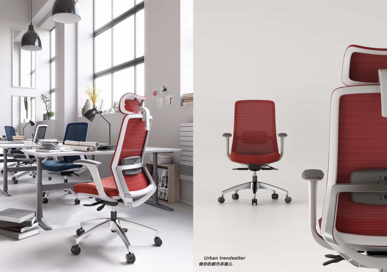 Fabric Mid Back Ergonomic Mesh - Task Chair Mid Back recension och pris