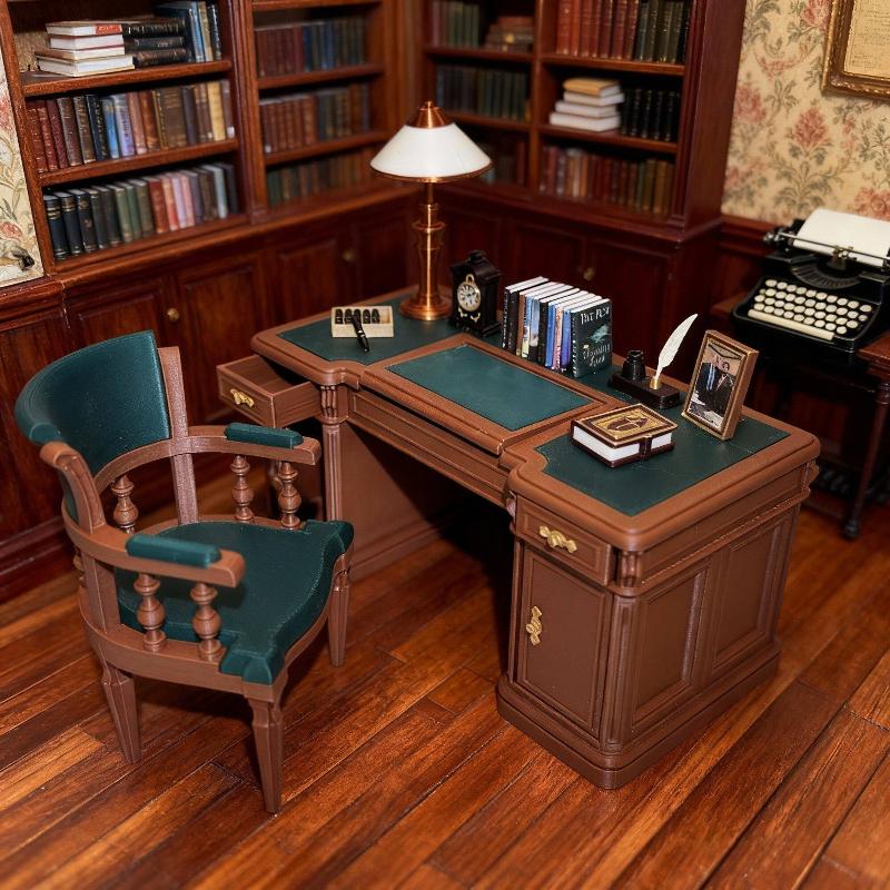1:12 Scale Dollhouse Mini Vint - Office Furniture And Desks recension och pris