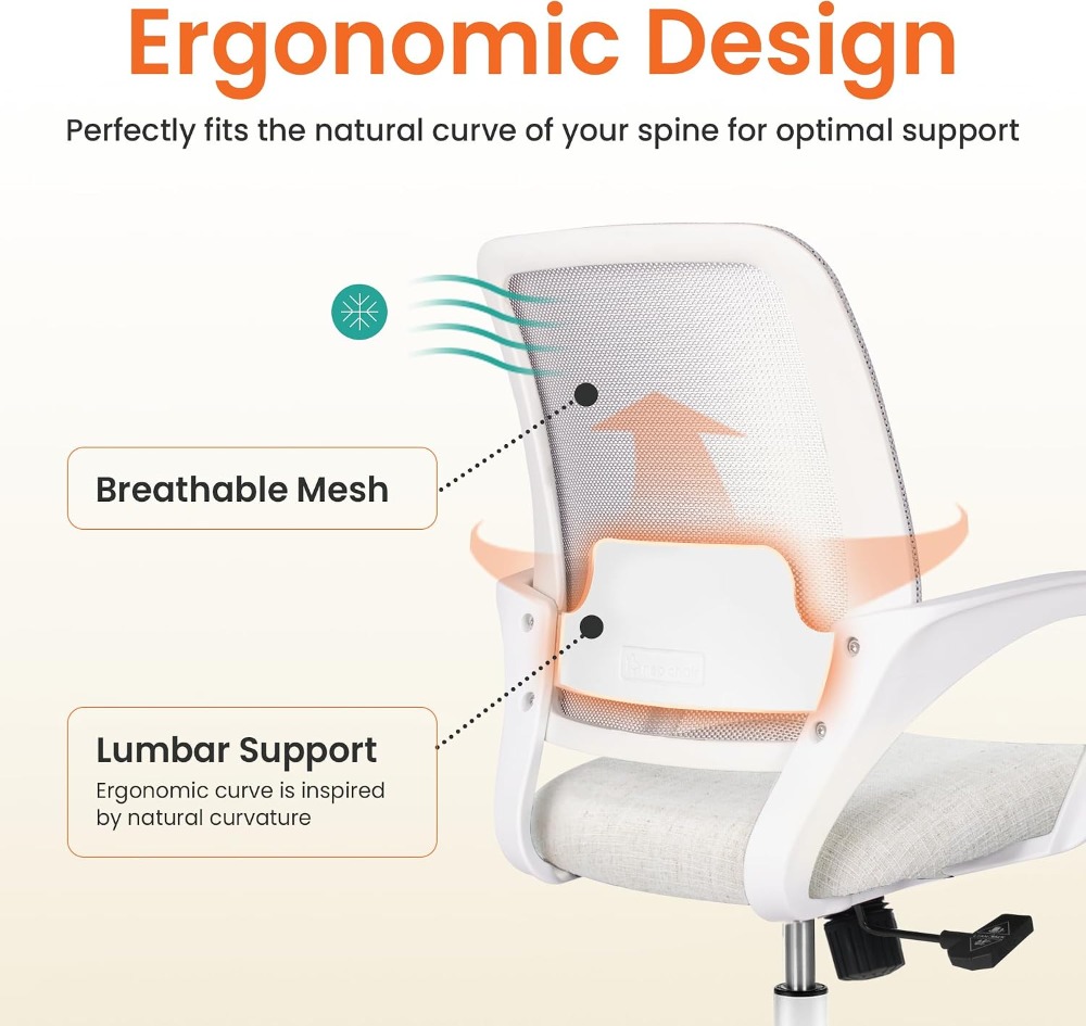 Ergonomic Office Desk Chair wi - Task Chair Mid Back recension och pris