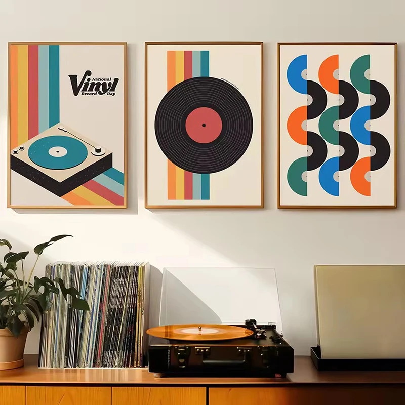 Mid Century Vinyl Record Canva - Office Furniture Modern recension och pris