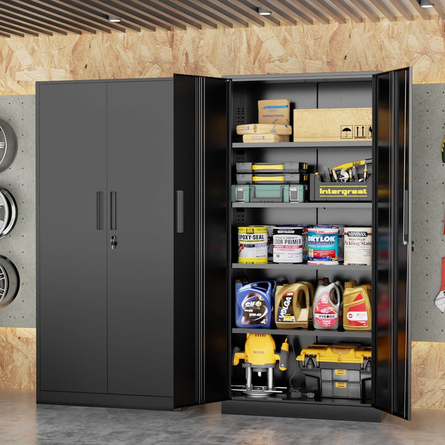 Tall Metal Storage Cabinet Org - Office Furniture Modern recension och pris