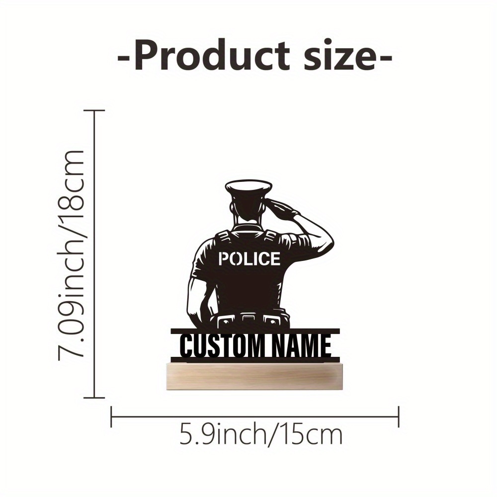 Personalized Metal Police Badg - Office Furniture Modern recension och pris