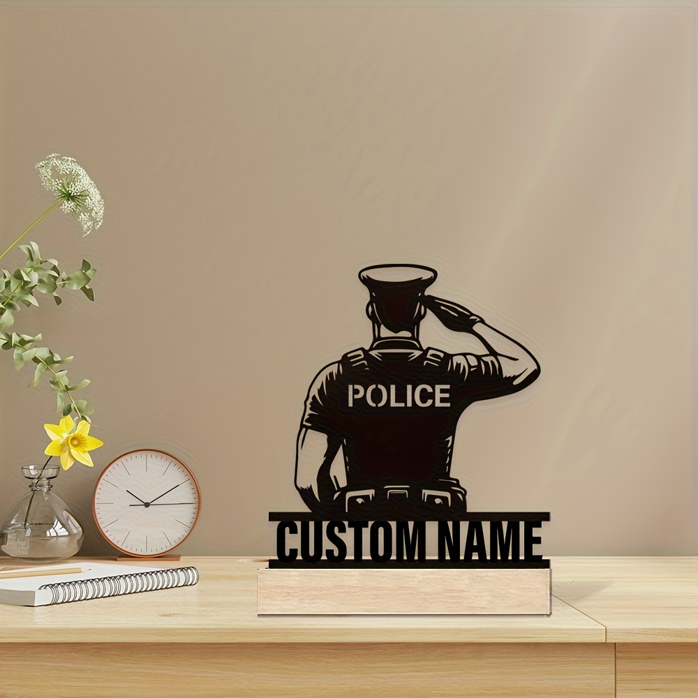 Personalized Metal Police Badg - Office Furniture Modern recension och pris