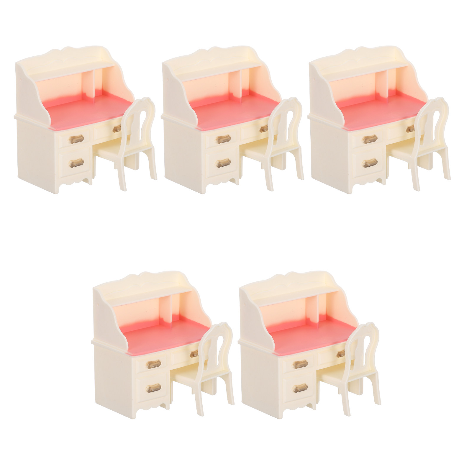5Sets Miniature Dollhouse Furn - Office Furniture And Desks recension och pris