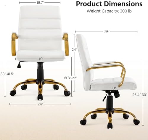 Mid-Back Office Chair PU Leath - Task Chair Mid Back recension och pris