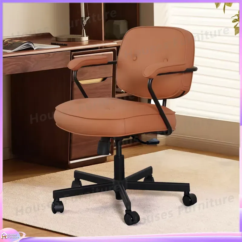 Modern Ergonomic Leather Offic - Task Chair Mid Back recension och pris