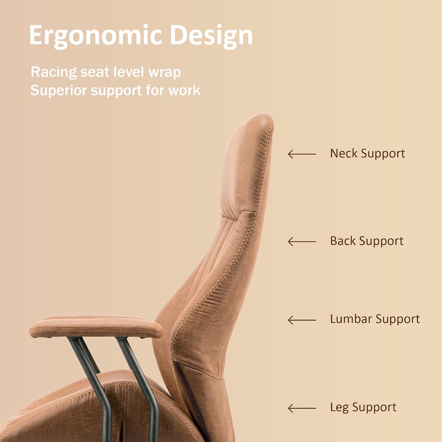 High Back Home Office Chair, M - Task Chair Mid Back recension och pris