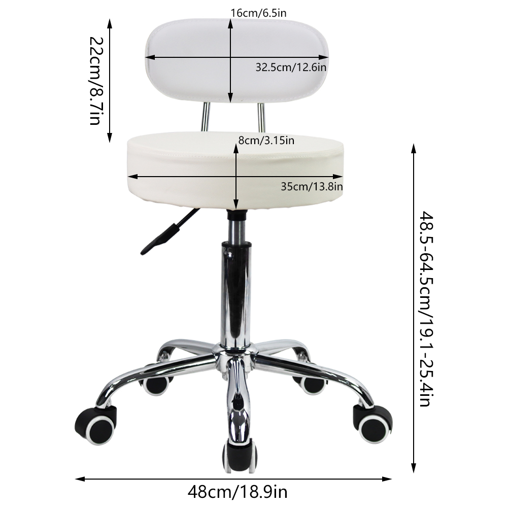 CANBOUN PU Leather Rolling Sto - Task Chair Mid Back recension och pris