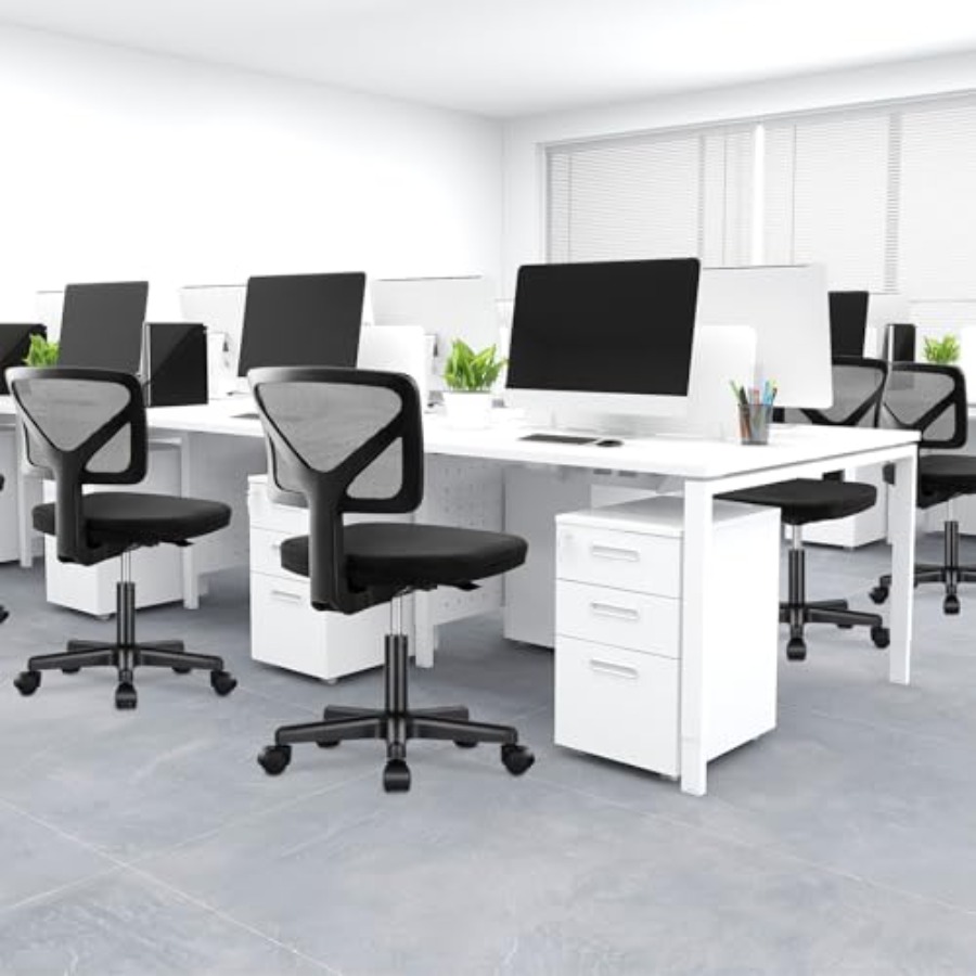 Small Office Chair Armless, Er - Task Chair Mid Back recension och pris