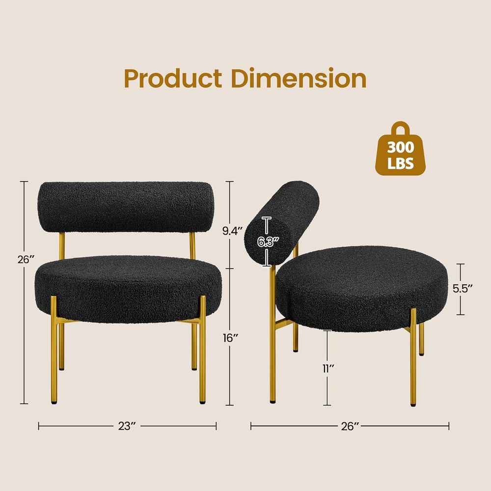Elegant Vanity Chair with Gold - Office Furniture Modern recension och pris